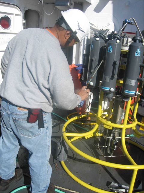 CTD operations on the NOAA Ship FAIRWEATHER Picture