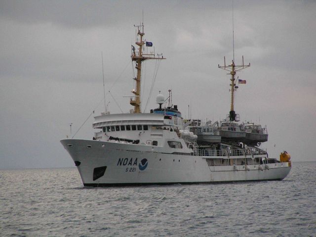NOAA Ship RAINIER underway. Picture
