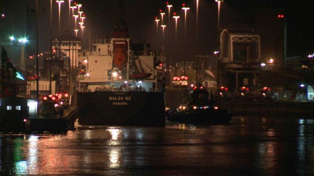 Entering the Panama Canal on the NOAA Ship BELL M Picture