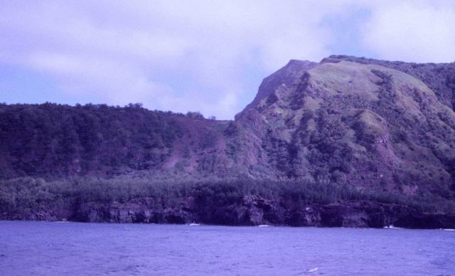 Coastline of Pagan Island. Picture