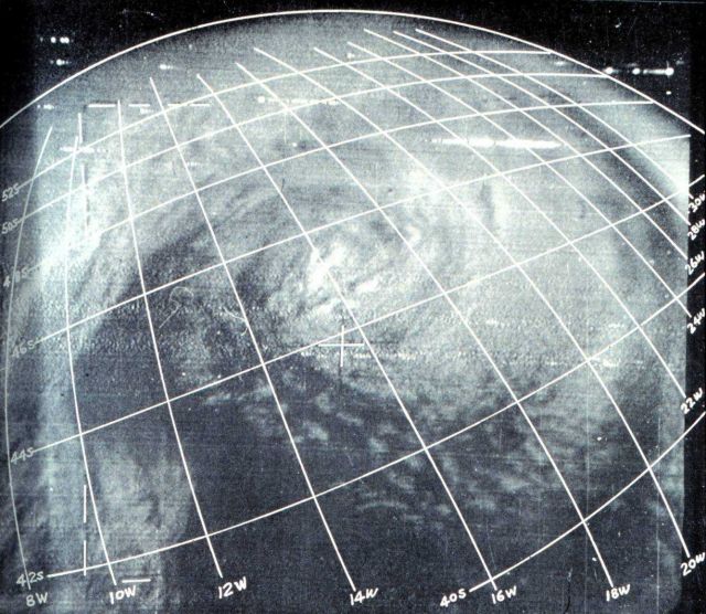 TIROS I image showing cyclone centered at 17W, 45 S in South Atlantic Picture