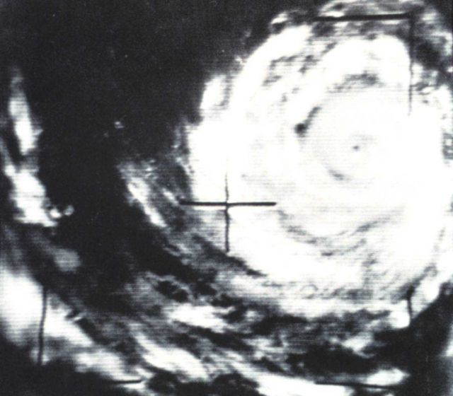 TIROS V image of Typhoon Ruth showing well-defined eye Picture