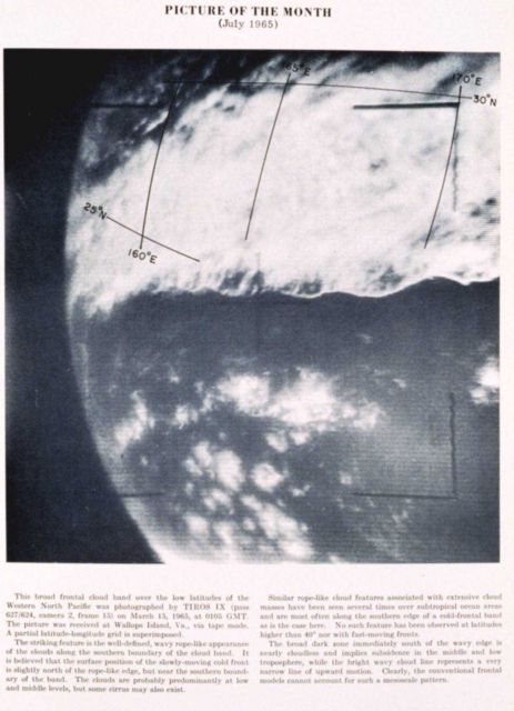 A broad frontal cloud band over the low latitudes of the western North Pacific Ocean Picture