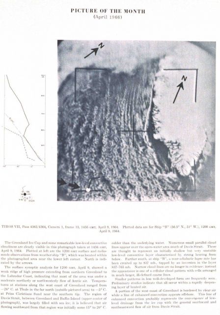 The Greenland Ice Cap with remarkable low level convective cloudiness Picture