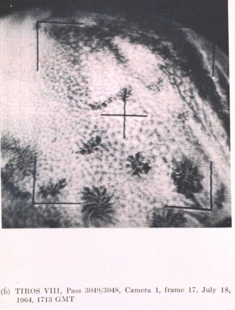 Actinoform, radial or semi-radial , cloud patterns over the tropical eastern Pacific roughly centered at 15 S, 100 W Picture