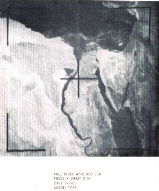 TIROS X orbit 0104 image of Nile River, Delta, and upper Red Sea Picture