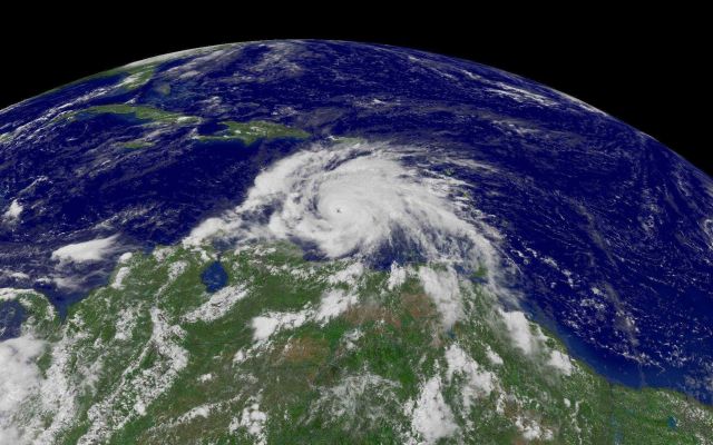 Hurricane Ivan in the southern Caribbean Sea south of Puerto Rico. Picture