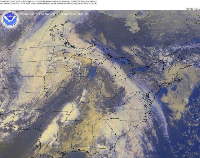 Severe thunderstorms over northern Louisiana, Arkansas, and southeast Missouri Picture