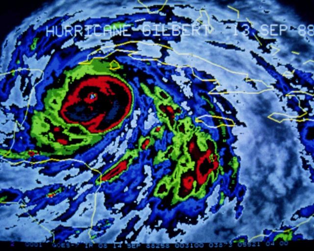 Infrared image of Hurricane Gilbert while at peak intensity Picture