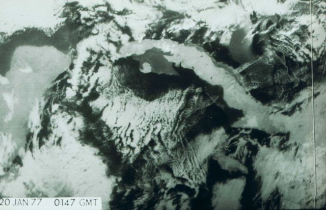 Cloud cover in the Caribbean sea and to the north of Cuba Picture