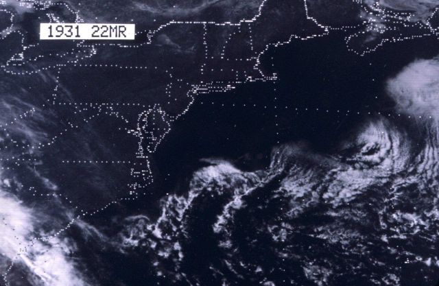 Wave pattern in clouds south of Cape Cod. Picture