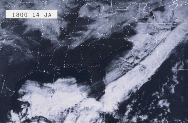 A very sharp frontal system extending from Cape Cod to the Gulf of Mexico. Picture