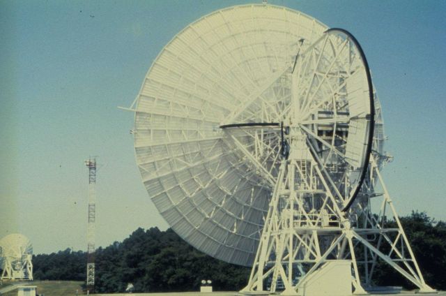 Satellite signal receiving station at Wallops Island, Virginia. Picture