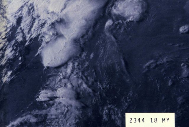 Supercells probably over the mid continental area of the United States. Picture