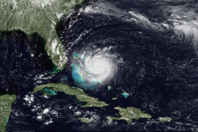 Hurricane Andrew over the Bahamas Picture