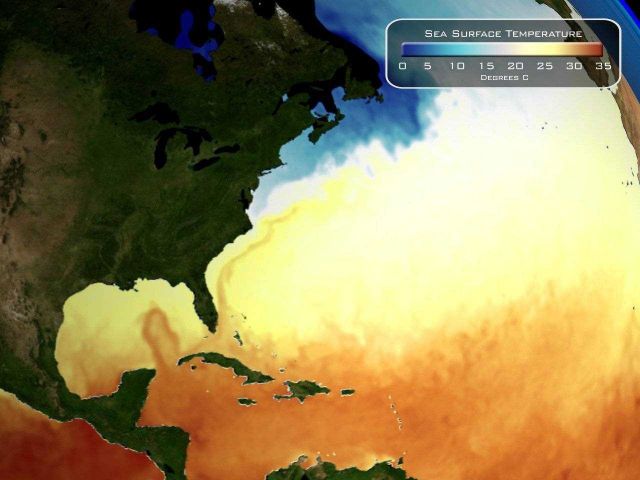 The Gulf Stream seen clearly off the East Coast of the United States Picture
