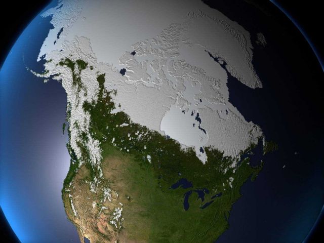 This image shows the North American snow cover on April 30, 2010 Picture