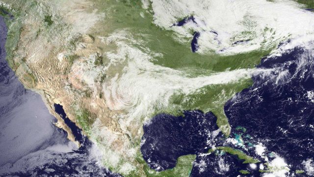 Tropical Depression Hermine located west of Dallas, Texas, with winds near only 25 mph Picture
