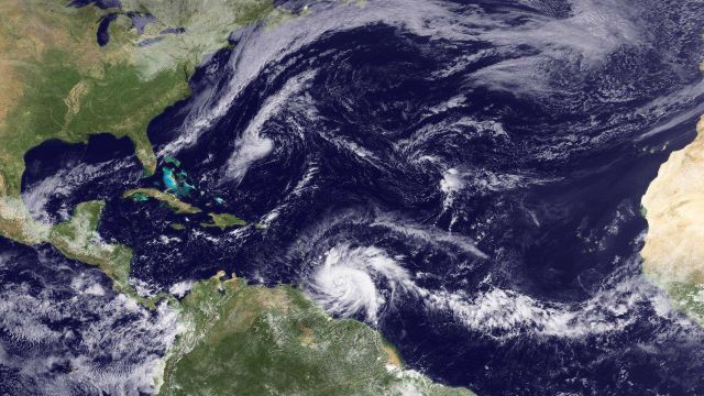 Tropical Storm Shary, a small system is seen south southwest of Bermuda Picture
