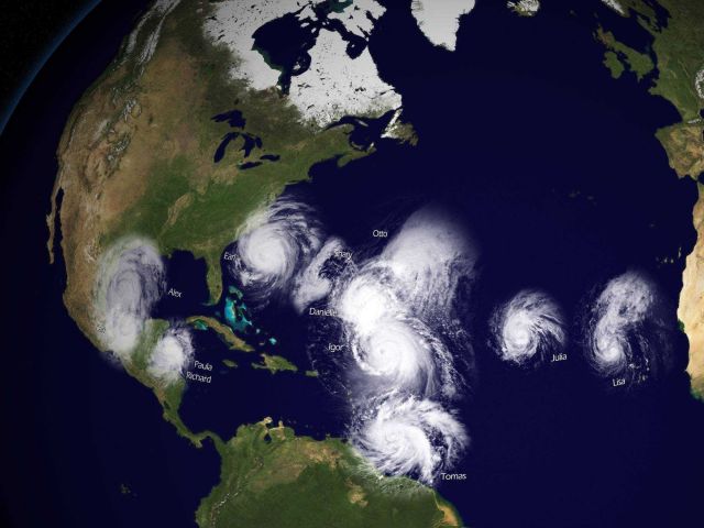 A composite image of 2010 hurricanes Picture