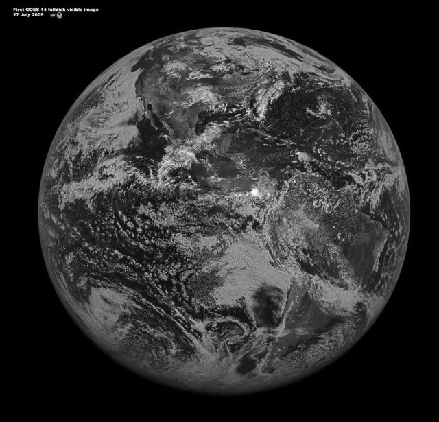 First GOES-14 full disk visible image Picture
