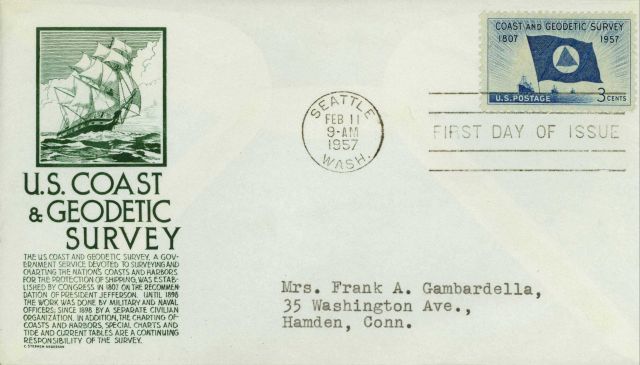 First day cover with Coast and Geodetic Survey commemorative stamp Picture