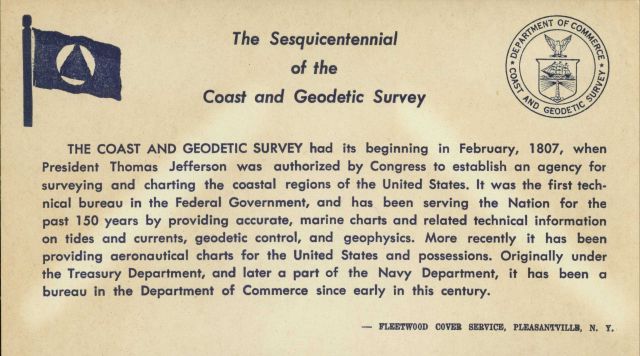 First day cover with Coast and Geodetic Survey commemorative stamp Picture
