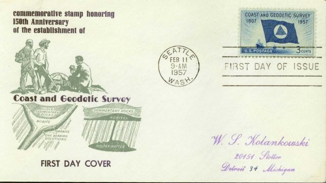 First day cover with Coast and Geodetic Survey commemorative stamp Picture