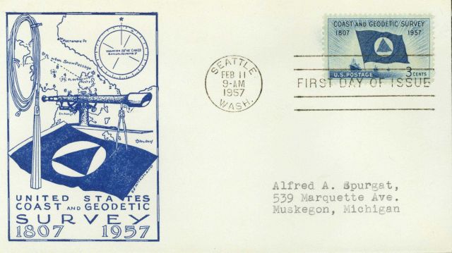 First day cover with Coast and Geodetic Survey commemorative stamp Picture