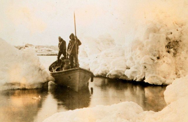 Poling through the ice, Beaufort Sea Picture