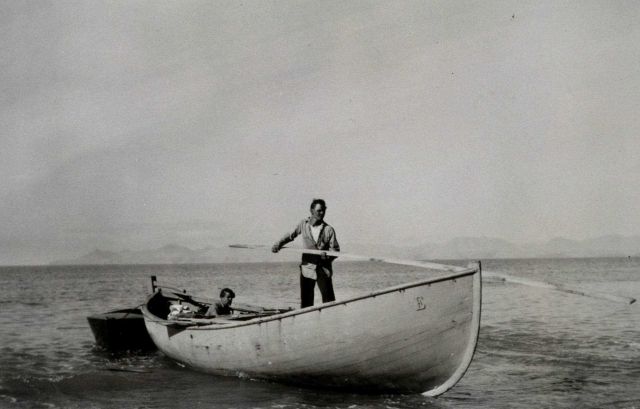 Offloading supplies for shore station Picture