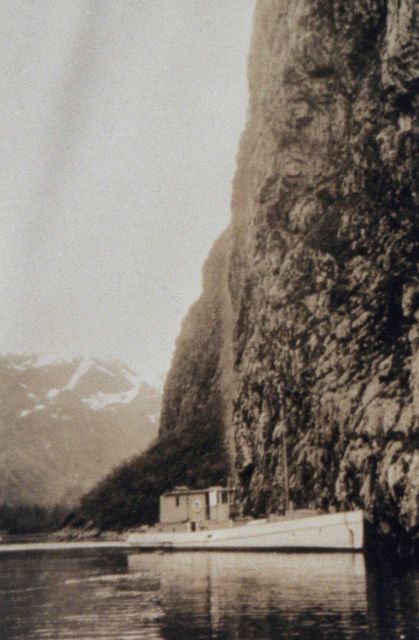 Launch WILDCAT at base of 550-foot cliff - Palisade Lagoon. Picture