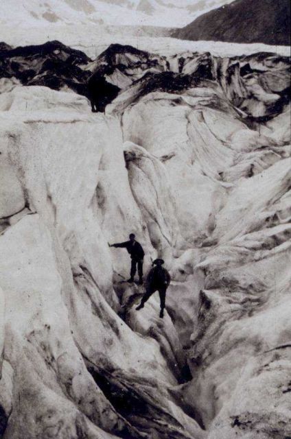 Crossing a glacier between Turnagain Inlet and Prince William Sound Picture