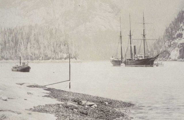 Coast and Geodetic Survey Steamer PATTERSON and Steam Launch COSMOS Picture