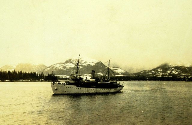 Coast and Geodetic Survey Ship SURVEYOR arriving at Ketchikan Picture