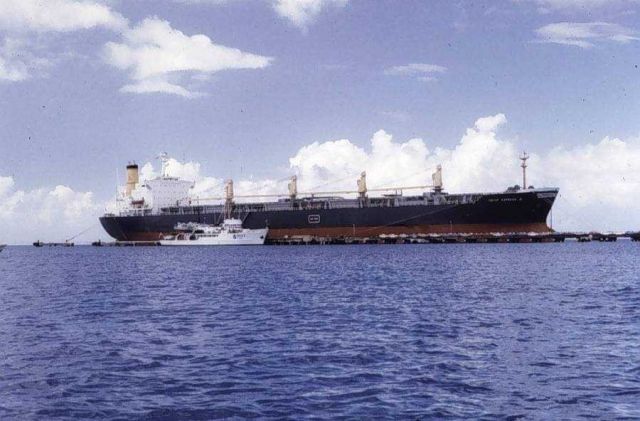 NOAA Ship PEIRCE next to large bulk carrier Picture