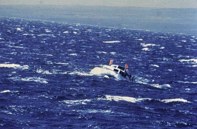 RAINIER survey launch climbs out of trough in 15-foot seas Picture