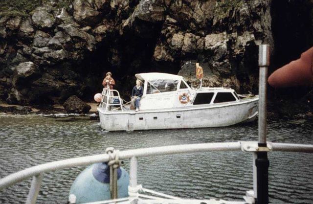 Survey launch aground waiting for a tow Picture
