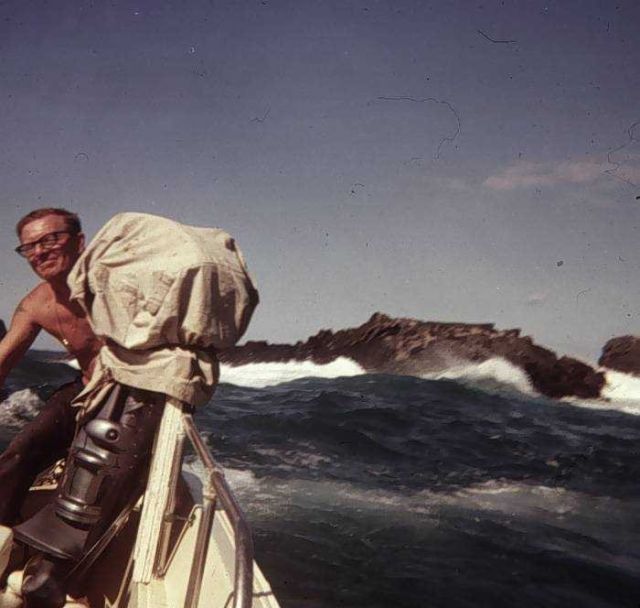 Shorty Fuentes, coxswain on Boston whaler Picture