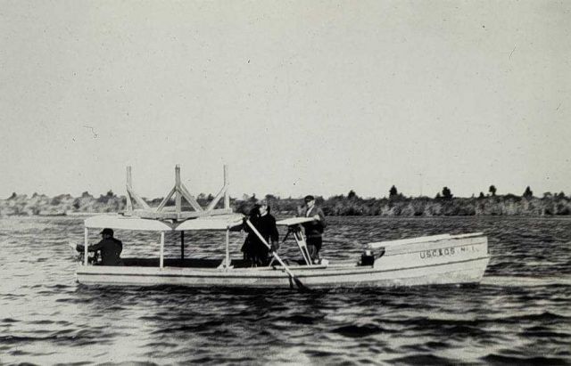 Makeshift skiff built for plane table mapping Picture