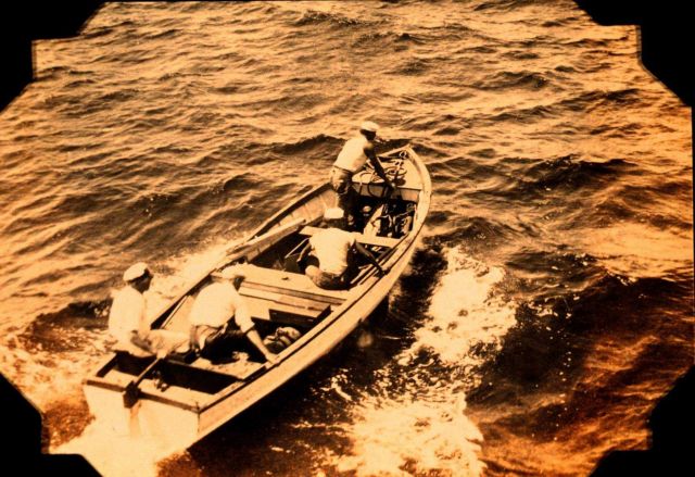 Motor sailer off the HYDROGRAPHER Picture