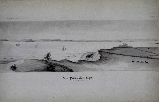 Ferdinand Hassler' s carriage on road at base of cliff Picture