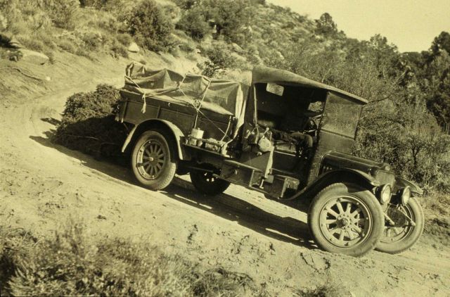 Using pine tree for brakes on Pine Mountain Picture