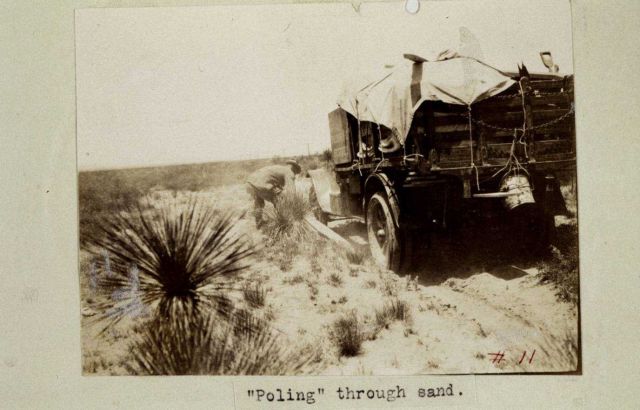 Poling through the sand Picture
