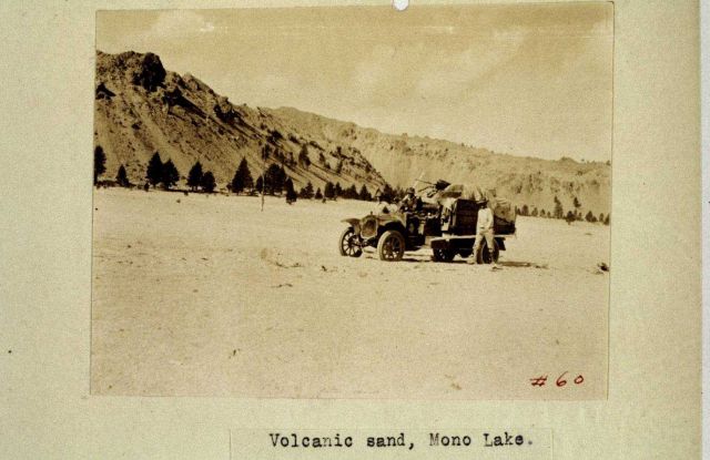 Crossing volcanic sand at Mono Lake Picture
