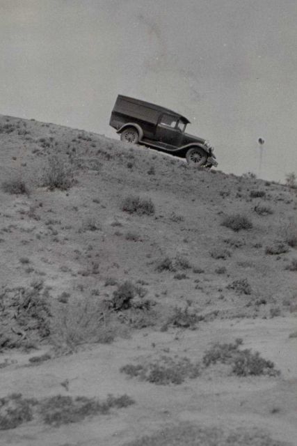 Truck leaving Station Worland in the Bighorn Mountains Picture