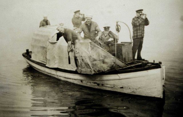 Sounding boat off of NATOMA. Picture