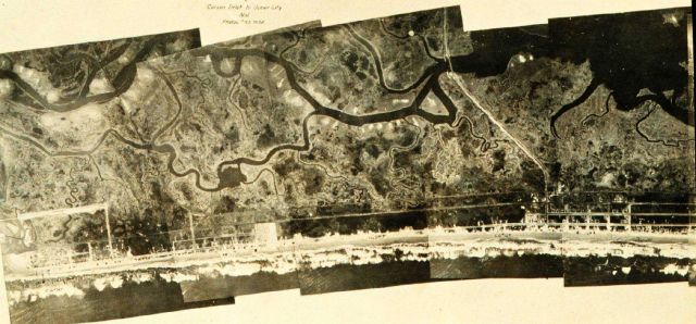 Section of mosaic of photos along Atlantic shore Picture