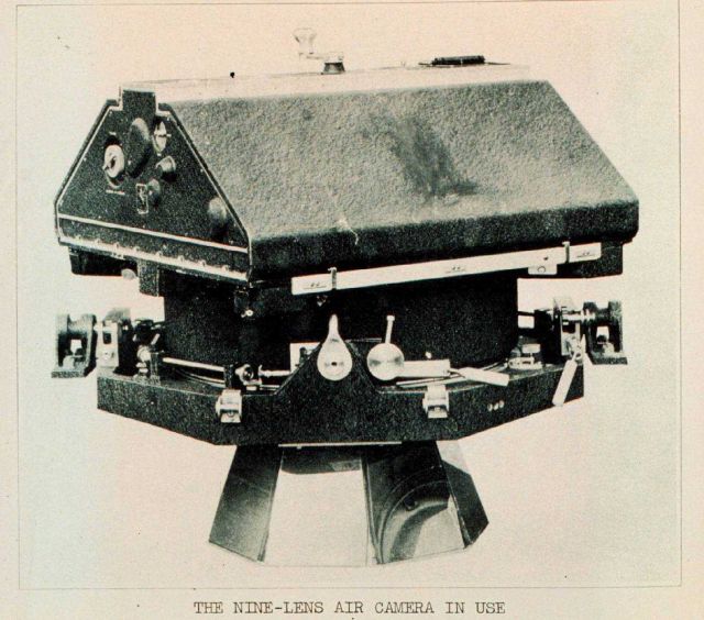 The nine-lens aerial camera. Picture
