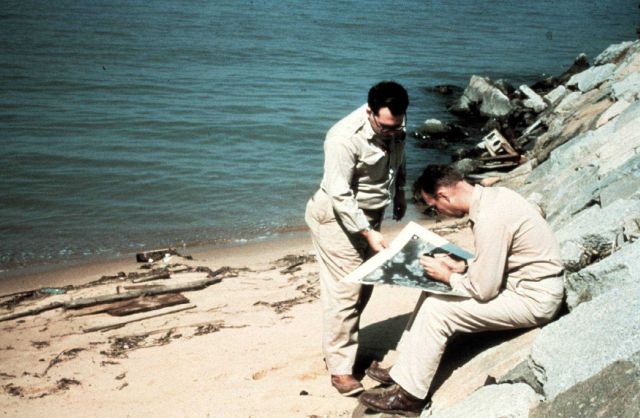 Field checking aerial photographs Picture